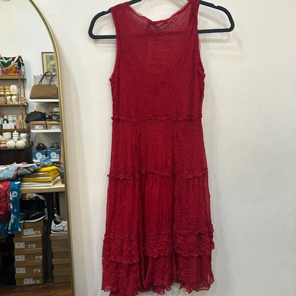 Mado et les Autres Red Mesh Dress - Picture 2 of 3